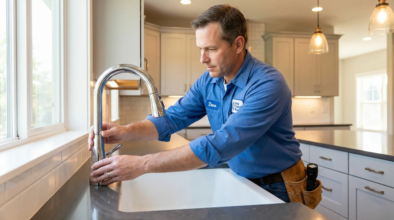 Kitchen faucet installation by Johns Plumbing LLC in Ellwood City